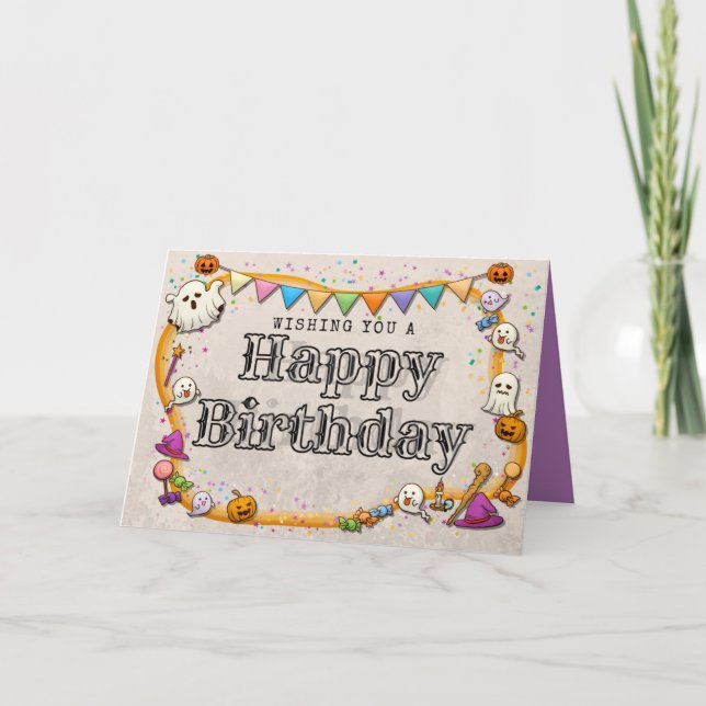 Halloween Birthday Card (Front)