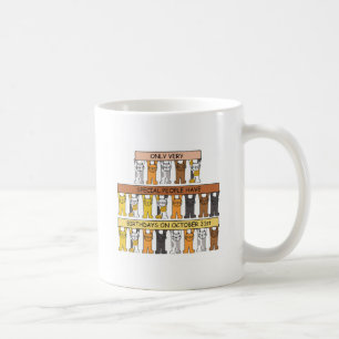 Halloween Birthday Cartoon Cats Coffee Mug