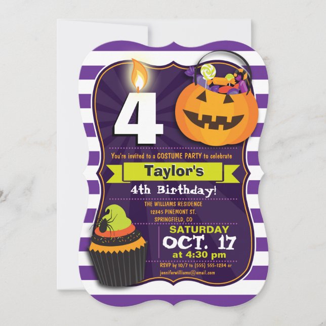 Halloween Birthday Costume Party Invitation (Front)