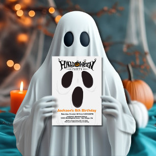 Halloween Birthday Ghost Face invitations