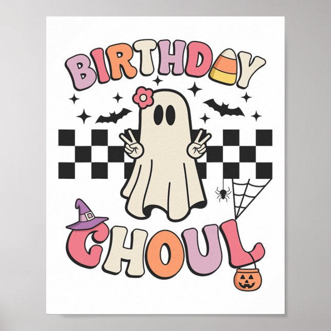Halloween Birthday Ghoul Bday Party Anniversary Wo Poster (Front)