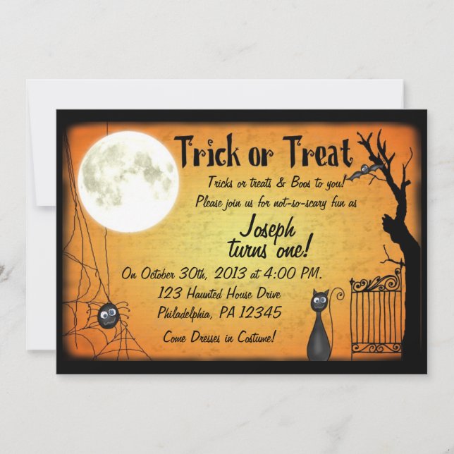Halloween Birthday Invitation (Front)