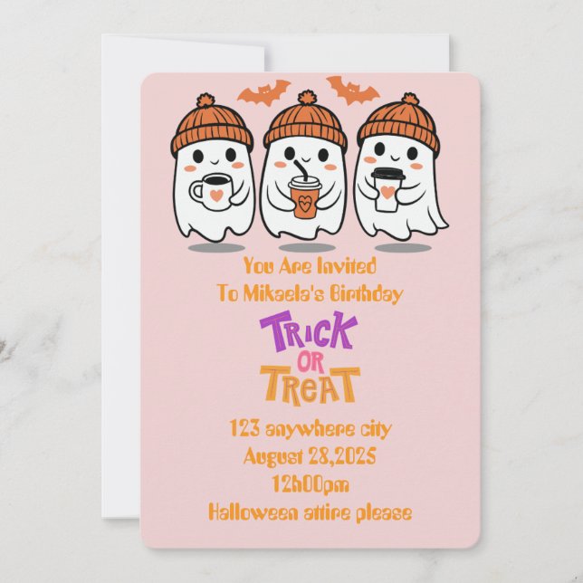 halloween birthday invitation (Front)