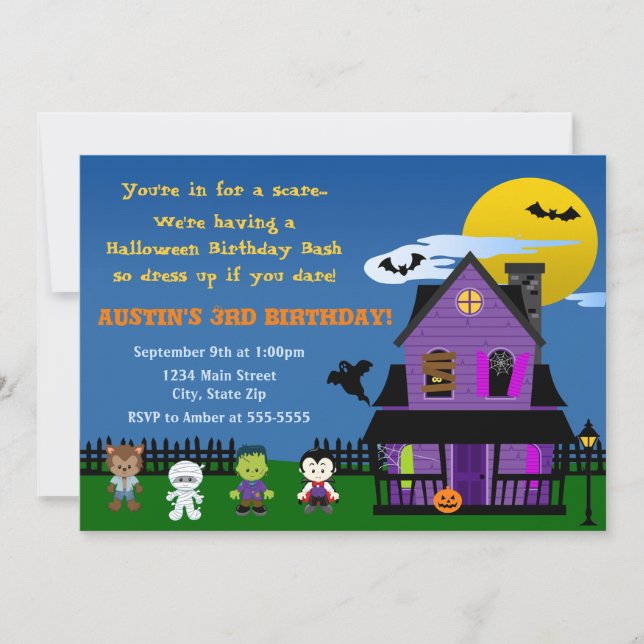 Halloween Birthday Invitation (Front)