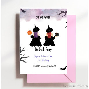 Halloween birthday invitation