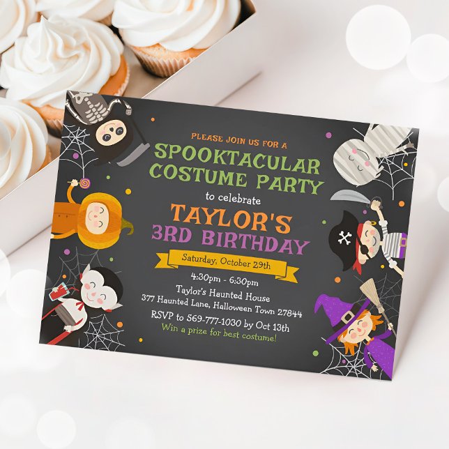 Halloween Birthday Invitation Costume Party (Creator Uploaded)