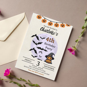 Halloween Birthday Invitation for Kids