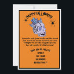 halloween_birthday_invitation invitation<br><div class="desc">halloween_birthday_invitation HAPPY HALLOWEEN USING  SKULL WITH CRYSTALS</div>