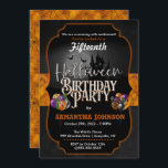 Halloween Birthday Invitation with spiderwebs<br><div class="desc">Personalised Halloween Birthday Invitation that is editable to your liking.</div>
