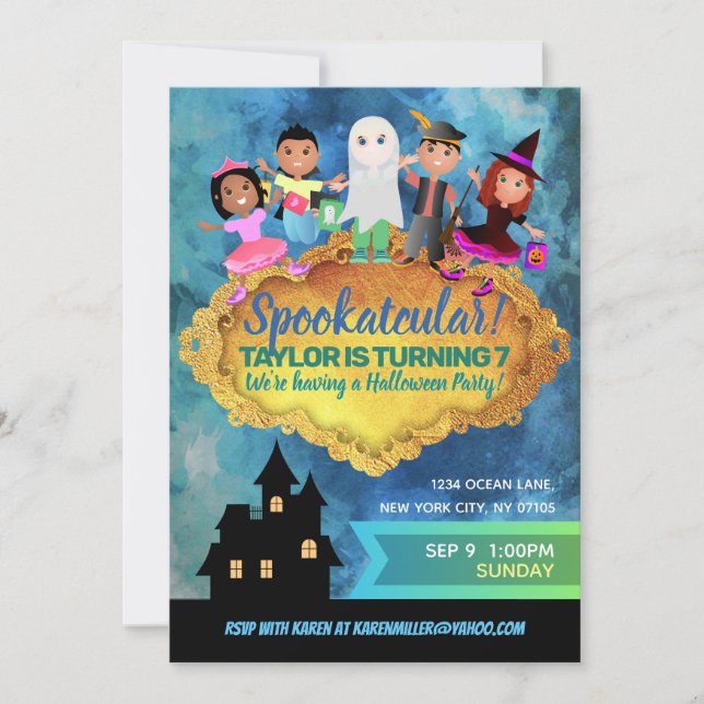 Halloween Birthday Invitations (Front)
