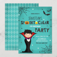 Halloween Birthday Invite Vampire Halloween Party