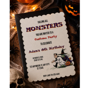 Halloween Birthday Kids Party Halloween Invitation