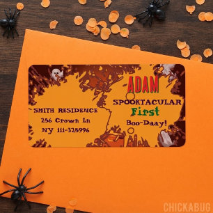 Halloween Birthday Kids Party Halloween Label