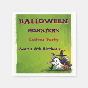 Halloween Birthday Kids Party Halloween  Napkin