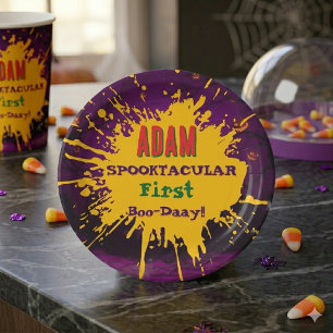 Halloween Birthday Kids Party Halloween  Paper Plate