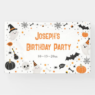 Halloween Birthday Party Banner