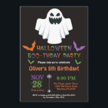 Halloween Birthday Party Invitation<br><div class="desc">Halloween Birthday Invitation. Halloween Birthday Invitation. Halloween party invite. Boy or Girl Bday Bash Invite. 1st 2nd 3rd 4th 5th 6th 7th 8th 9th 10th 11th 12th 13th 14th 15th, Any Ages. Chalkboard. Halloween Boo-thday Party. For further customisation, please click the "Customise it" button and use our design tool to...</div>