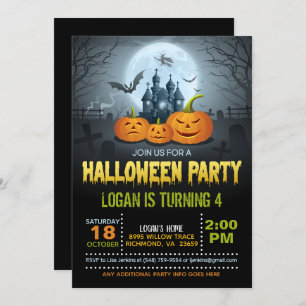 Halloween Birthday Party Invitation