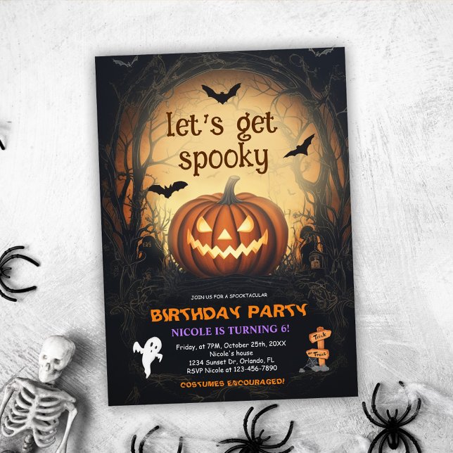 Halloween Birthday Party Invitation (Halloween Birthday Party Invitation)