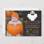 Halloween Birthday Party Invitation<br><div class="desc">Halloween Birthday Invitation with custom photo. Halloween Birthday Invitation. Halloween party invite. Boy or Girl Bday Bash Invite. 1st 2nd 3rd 4th 5th 6th 7th 8th 9th 10th 11th 12th 13th 14th 15th, Any Ages. Chalkboard. Halloween Boo-thday Party. For further customisation, please click the "Customise it" button and use our...</div>