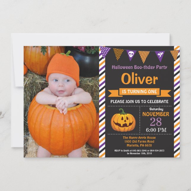 Halloween Birthday Party Invitation (Front)