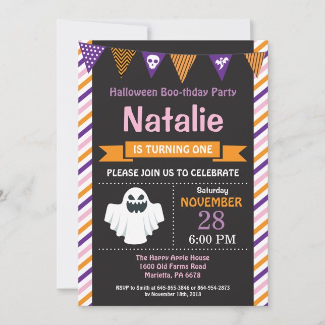 Halloween Birthday Party Invitation (Front)