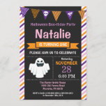 Halloween Birthday Party Invitation<br><div class="desc">Halloween Birthday Invitation. Halloween Birthday Invitation. 1st first birthday halloween party invite. 1st 2nd 3rd 4th 5th 6th 7th 8th 9th 10th 11th 12th 13th, Any Ages. Boy or Girl Bday Bash Invite. Chalkboard. Halloween Boo-thday Party. For further customisation, please click the "Customise it" button and use our design tool...</div>