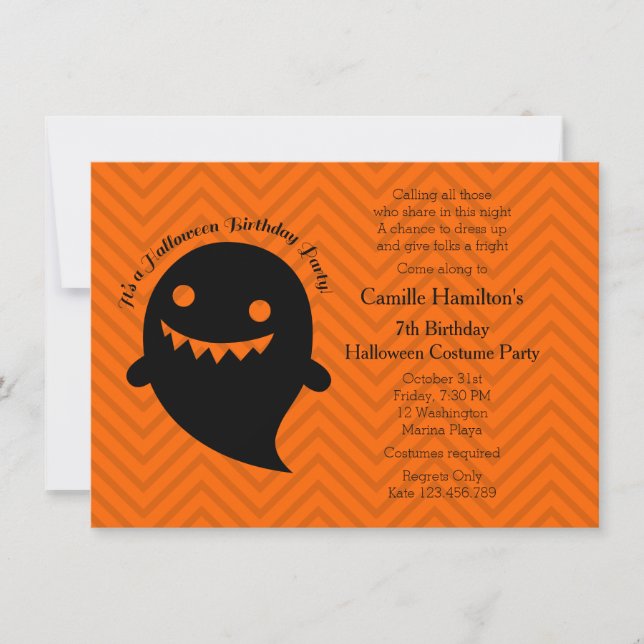 Halloween Birthday Party Invitation (Front)