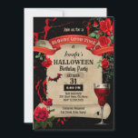 Halloween Birthday Party Invitation<br><div class="desc">Bloody good time Halloween party template. To access advanced editing tools,  please go to “Personalise”,  scroll down and press the "click to customise further" link.</div>