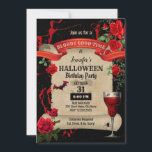 Halloween Birthday Party Invitation<br><div class="desc">Bloody good time Halloween party template. To access advanced editing tools,  please go to “Personalise”,  scroll down and press the "click to customise further" link.</div>