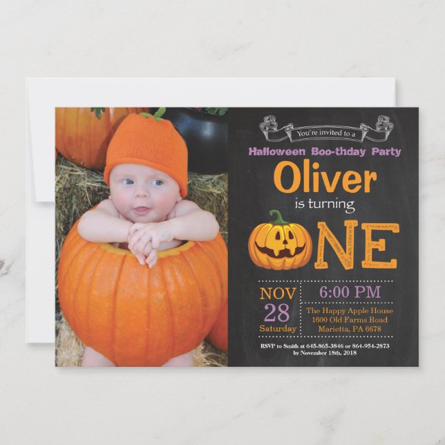 Halloween Birthday Party Invitation Photo (Front)