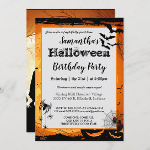 Halloween Birthday Party Invitation Trick-or-Treat