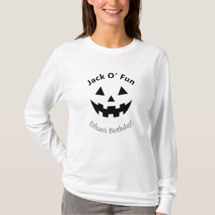 Halloween Birthday Party Jack O’ Fun Pumpkin T-Shirt