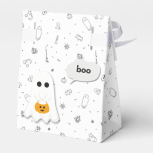 Halloween Birthday Party Minimal Ghost Design Favour Box
