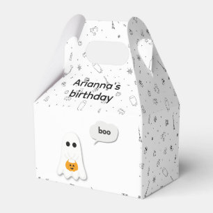 Halloween Birthday Party Minimal Ghost Design Favour Box