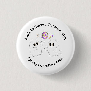 Halloween Birthday Party   Minimal Pumpkin Design 3 Cm Round Badge