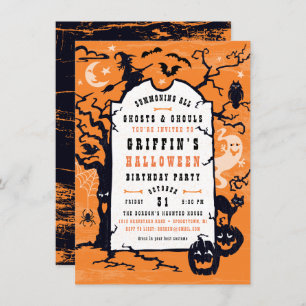 Halloween Birthday Party, or Costume Party Invitation