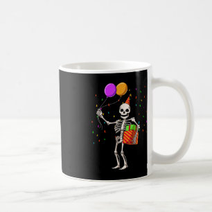 Halloween Birthday Party Outfit Skeleton Birthday Coffee Mug
