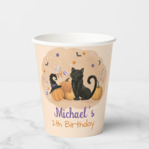 Halloween Birthday Party Paper Cups
