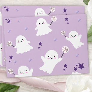 Halloween Birthday Party Purple Girl Cute Spooky Envelope