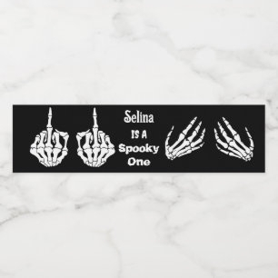 Halloween Birthday Party Skeleton Halloween Water Bottle Label