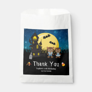 Halloween Birthday Party Werewolf Blue Favour Bags