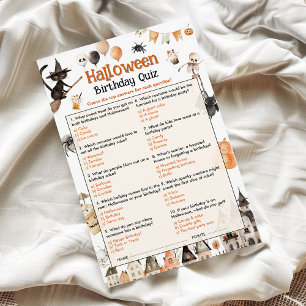 Halloween Birthday Quiz for Kids