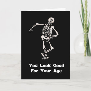 Halloween Birthday Skeleton Greeting Card