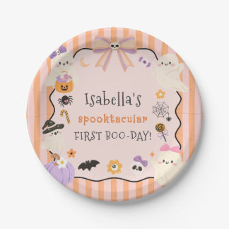 Halloween Birthday Spooktacular Paper Plates