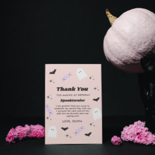 Halloween Birthday Spooktacular Thank You Card