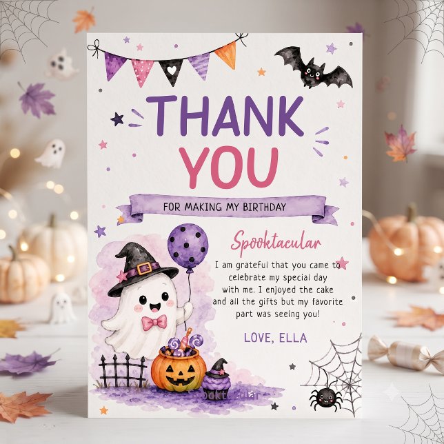 Halloween Birthday Thank You Card (Creator Uploaded)