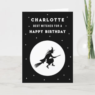 Halloween Birthday Witch for Kids Thank You Card