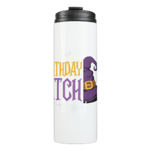 Halloween birthday witch hat funny halloween thermal tumbler