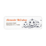 Halloween Black and  White Little Pumpkin<br><div class="desc">Personalised Halloween Black and  White Little Pumpkin Label. For further customisation,  please click the "Customise it" button and use our design tool to modify this template.</div>